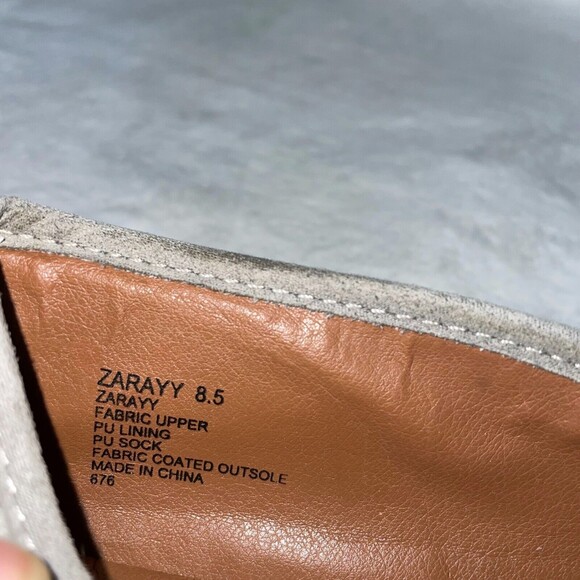 Steve Madden Zarayy Perforated Faux Suede Slip on Sneakers Flats Grey Womens 8.5 - Picture 8 of 10